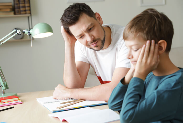 Parent struggling with homework